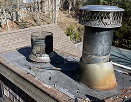 bad chimney in need of replacement