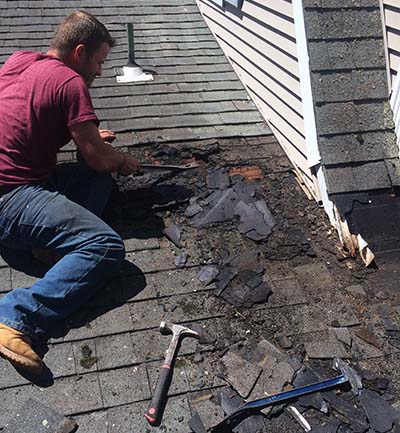 Leaky Roof Shingle Replacement