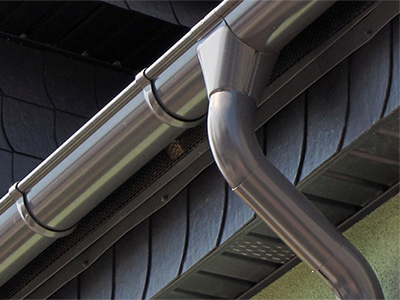 New Shiny Steel Gutters 