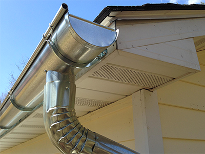 New Shiny Steel Gutters 