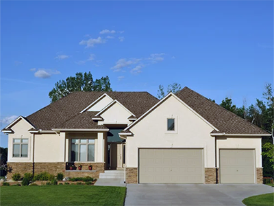 New House Siding Of Stucco